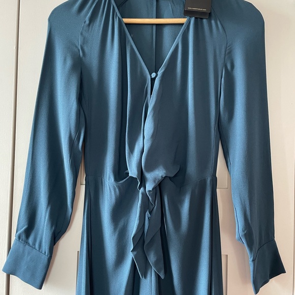 Massimo Dutti Maxi dress Blue Never wore size 34 - Picture 5 of 11